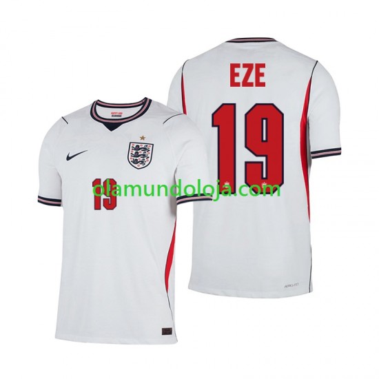Camisola Inglaterra Eberechi Eze 19 Homem Equipamento Primeiro Copa do Mundo 2026 Manga Curta